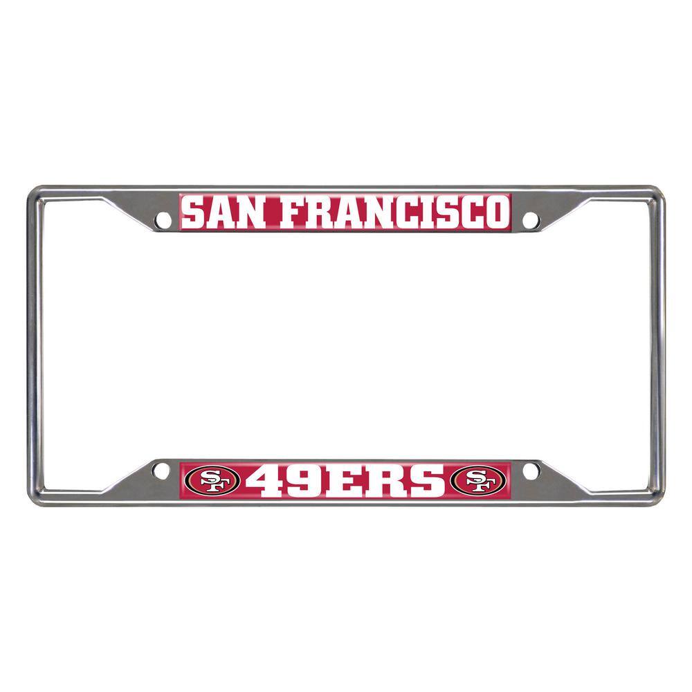 FANMATS NFL - San Francisco 49ers Chromed Stainless Steel License Plate Frame 15043