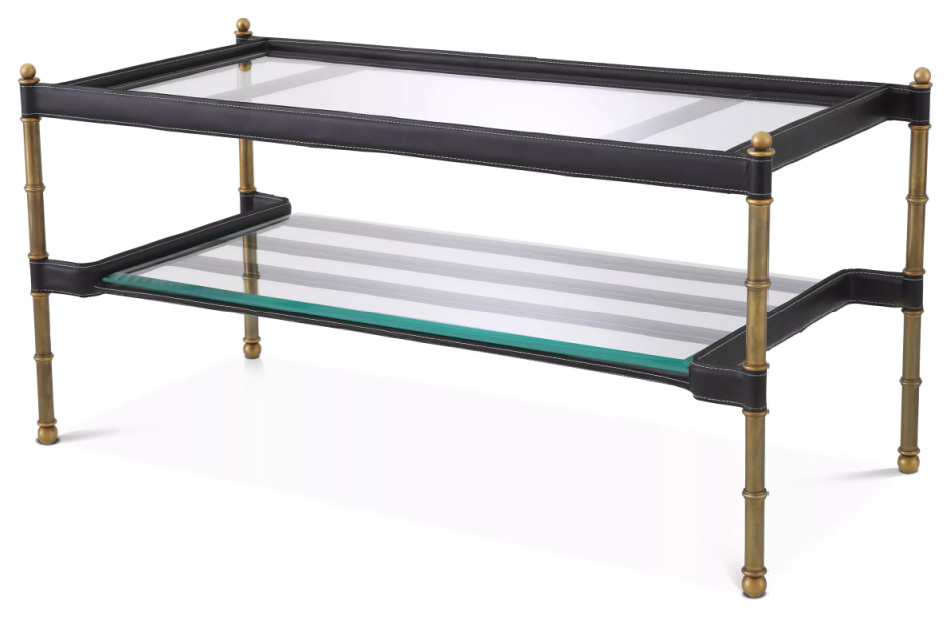 Rectangular Glass Coffee Table  Eichholtz Princess   Traditional   Coffee Tables   by Oroa   Distinctive Furniture  Houzz