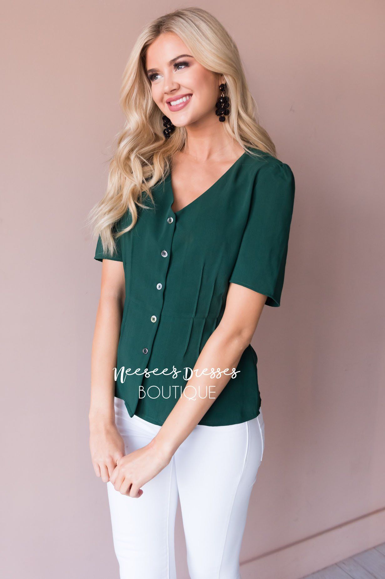 Classic Peplum Modest Blouse