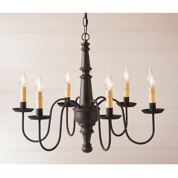 Irvin's Tinware 9156TBOR Harrison Wood Chandelier ...