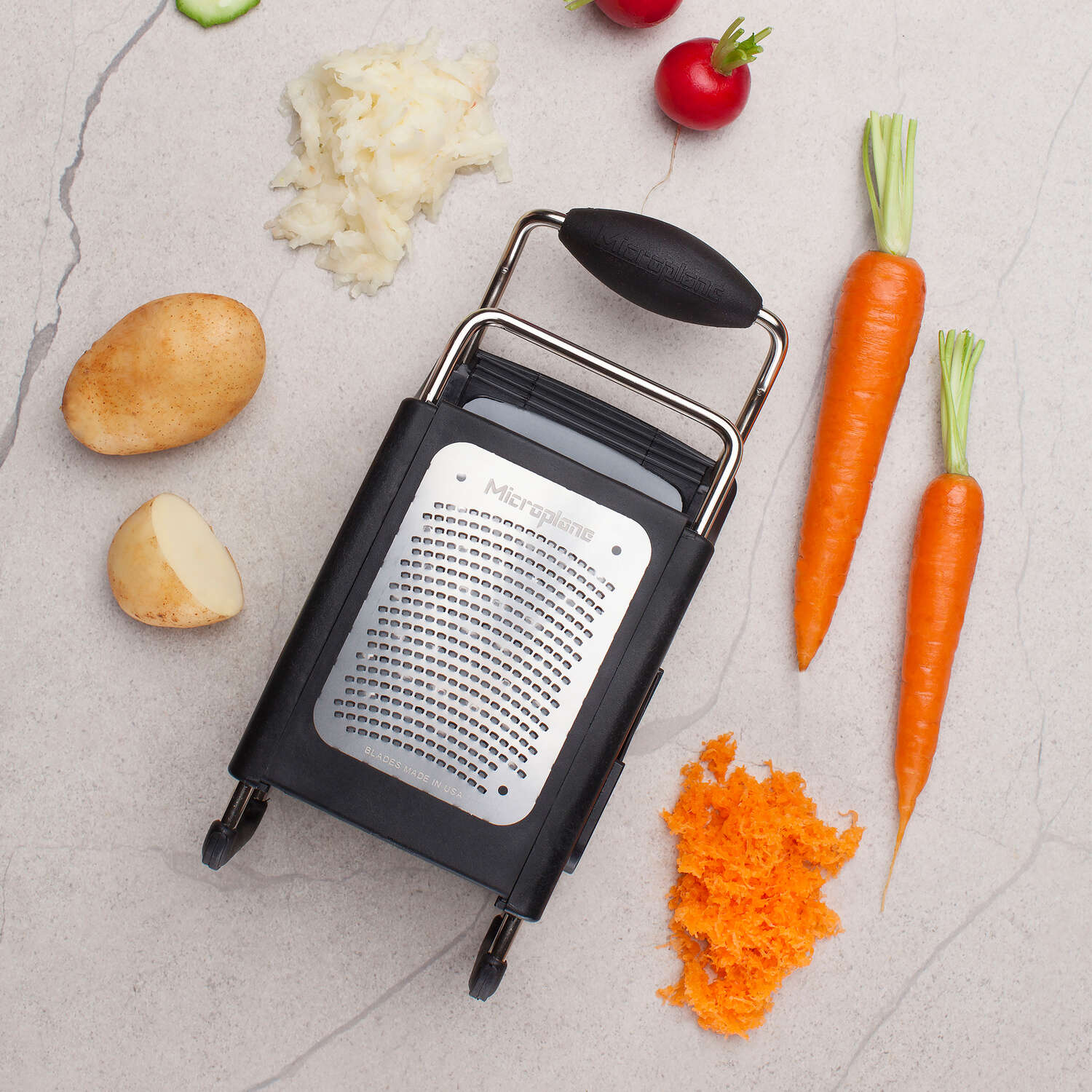 Microplane Black Plastic/Stainless Steel 4 Sided Box Grater