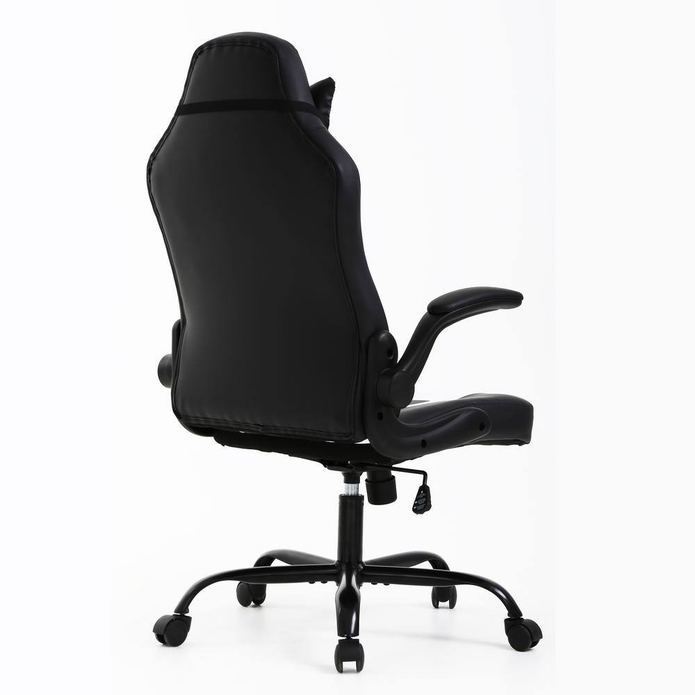 ProHT White Faux Leather Gaming Chair with Adjustable Arms and Lumbar Support 95000