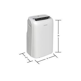 Toshiba 10000 BTU (7000 BTU DOE) 115-Volt Wi-Fi Portable Air Conditioner with Dehumidifier Mode and Remote for up to 300 sf RAC-PD1013CWRU