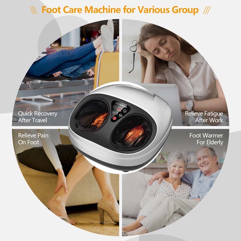 Foot Massager Machine with Heat & Remote, Shiatsu Foot Massager with Deep 3D Kneading Rolling Relieves Plantar Fasciitis