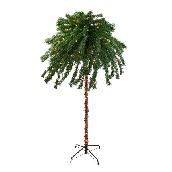 6' PreLit Tropical Artificial Palm Tree