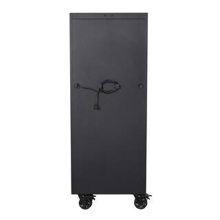 Husky Heavy-Duty 27.5 in. 4-Shelf Matte Black Rolling Side Tool Locker H27LOCKER4