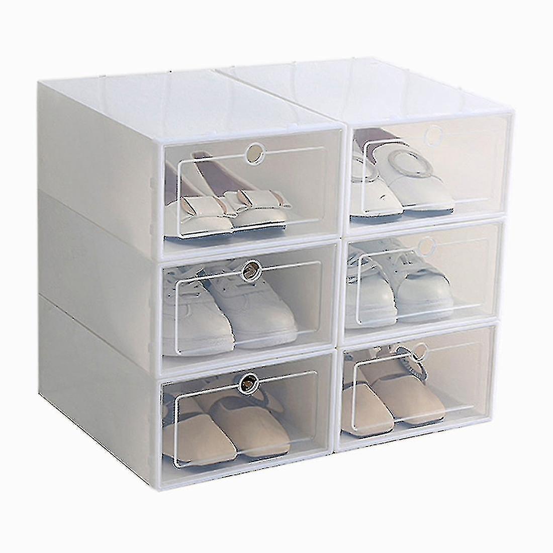 6pcs Shoe Box Transparent Plastic Shoe Storage