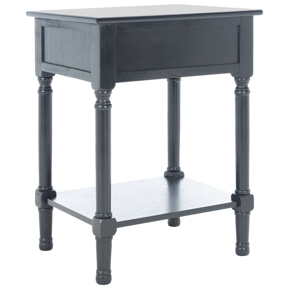 SAFAVIEH Tate 1 Drawer Lower Shelf Nightstand Accent Table   19\