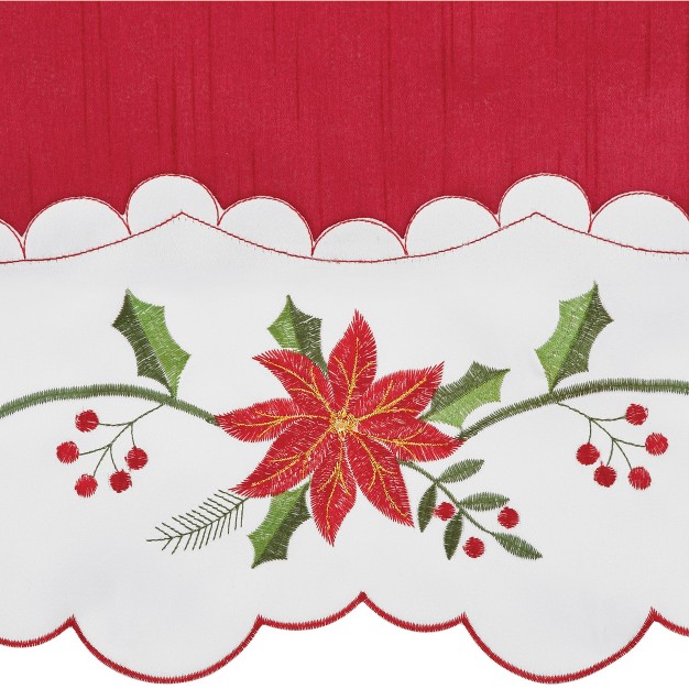 Collections Etc Poinsettia Curtains