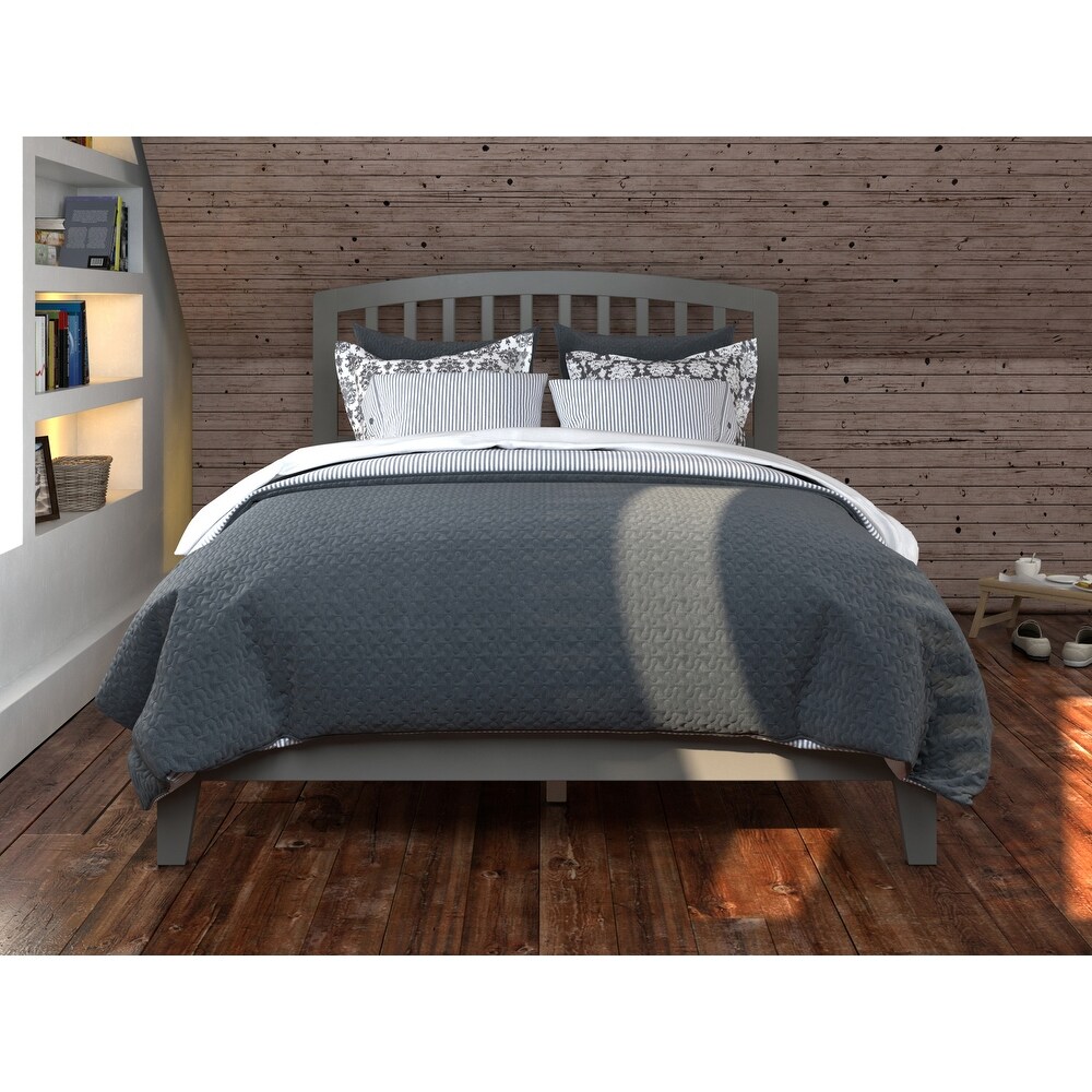 Richmond Full Platform Bed in Grey