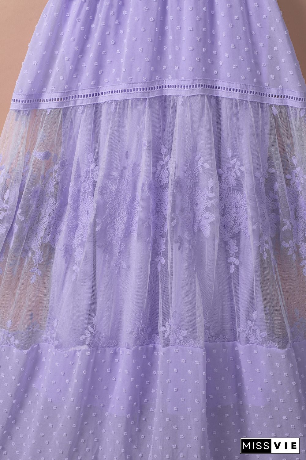 Purple Luminous Dawn Lace Gown