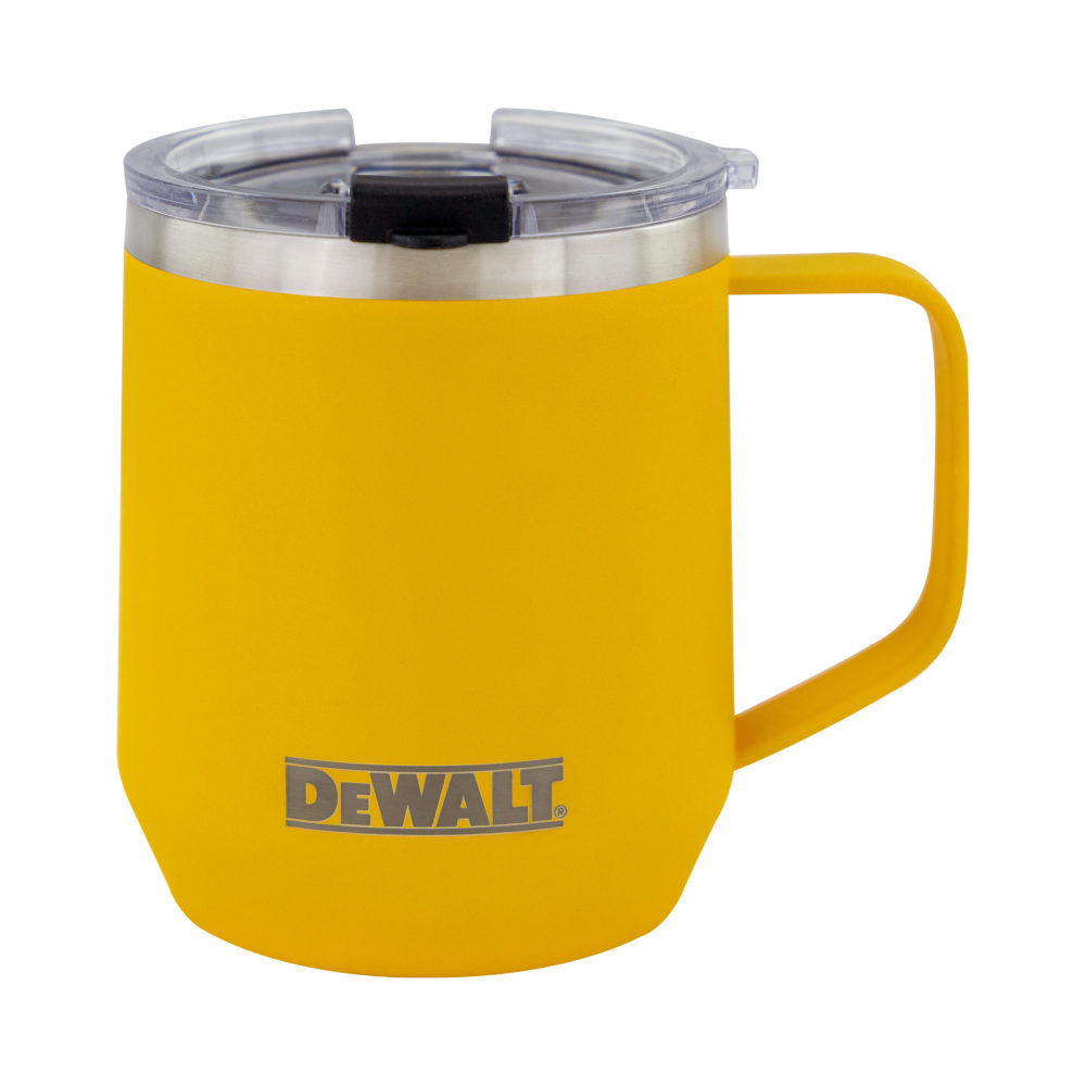 DEWALT Coffee Mug 14oz 18/8 Stainless Steel Yellow