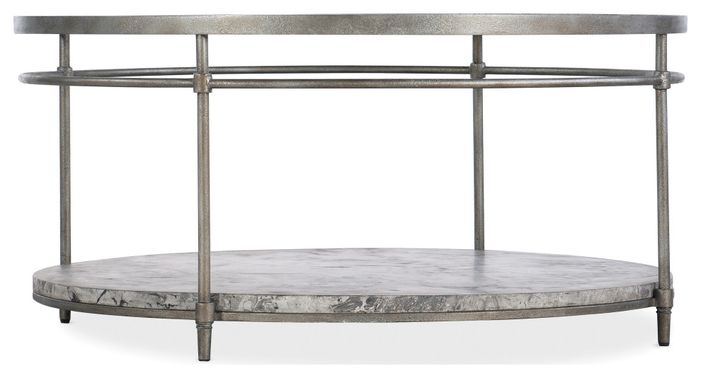 Round Cocktail Table  Champagne   Industrial   Coffee Tables   by HedgeApple  Houzz