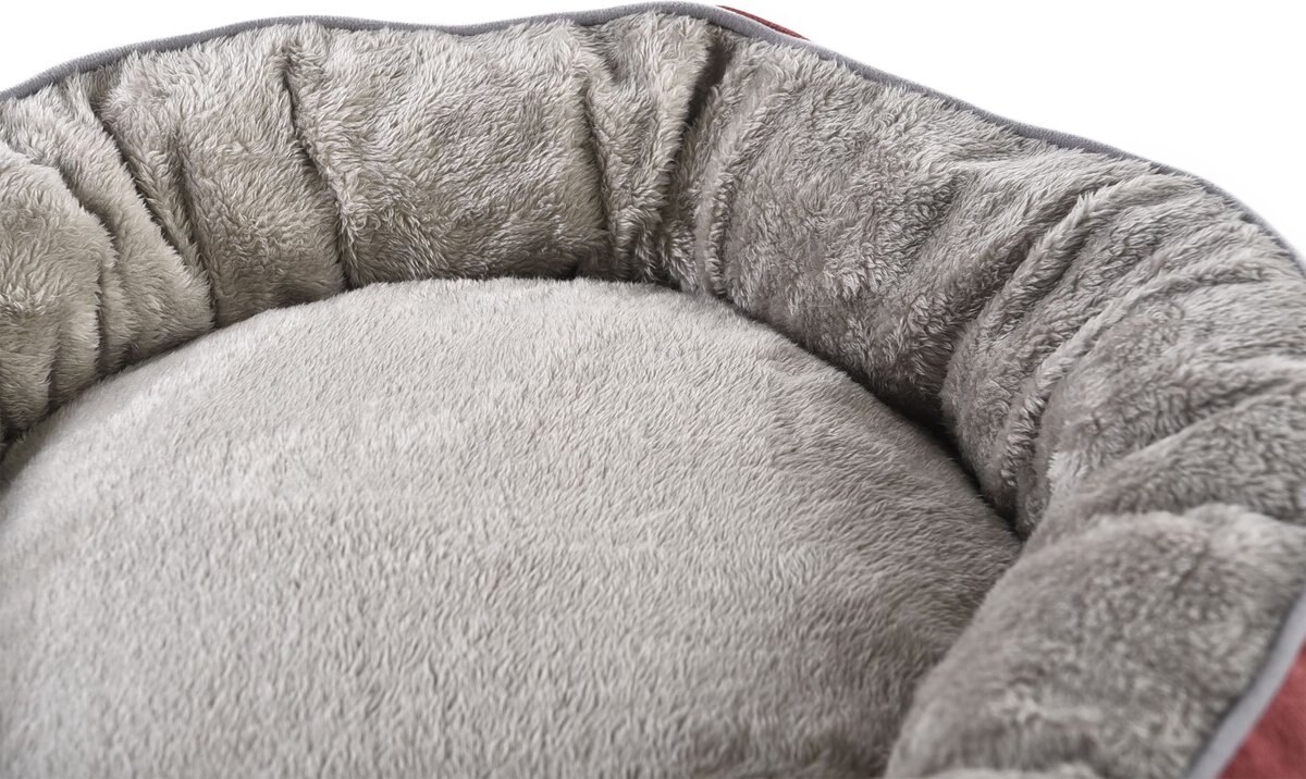 Max and Marlow Plush Round Bolster Cuddler Cat and Dog Bed