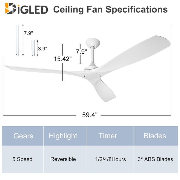 Remote Ceiling Fan 5 Speeds Flush Mounted Shopping - The Best Deals on Ceiling Fans | 41708525