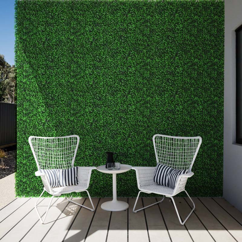 12 Pcs 20x20inch Artificial Peanut Leaf Panels, 33.3 Sq.ft Faux Greenery Wall Privacy Hedges for Wedding Decor Fence Backdrop