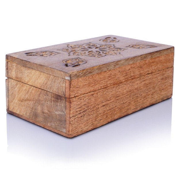 Mela Artisan Serena Decorative Box In Light Burnt Medium