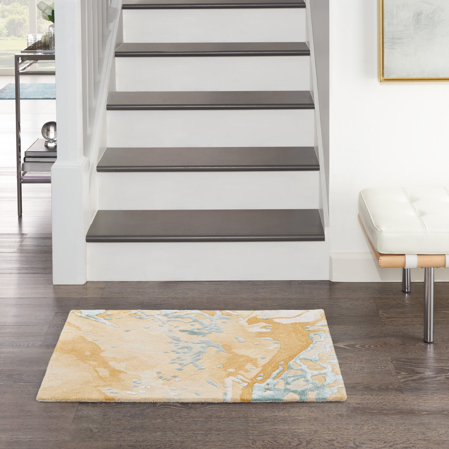 Prismatic Sand Blue Modern Rug