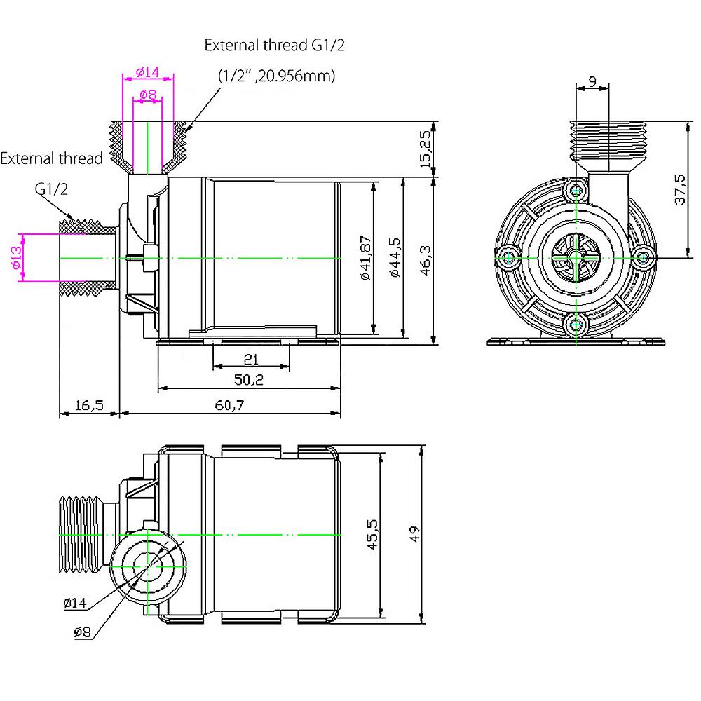 1 Brushless Motor Water Pump Black