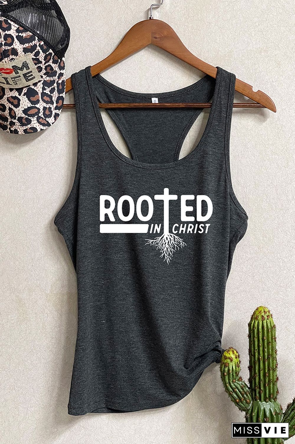 Rooted In Christ Sleeveless Tank Top Wholesale