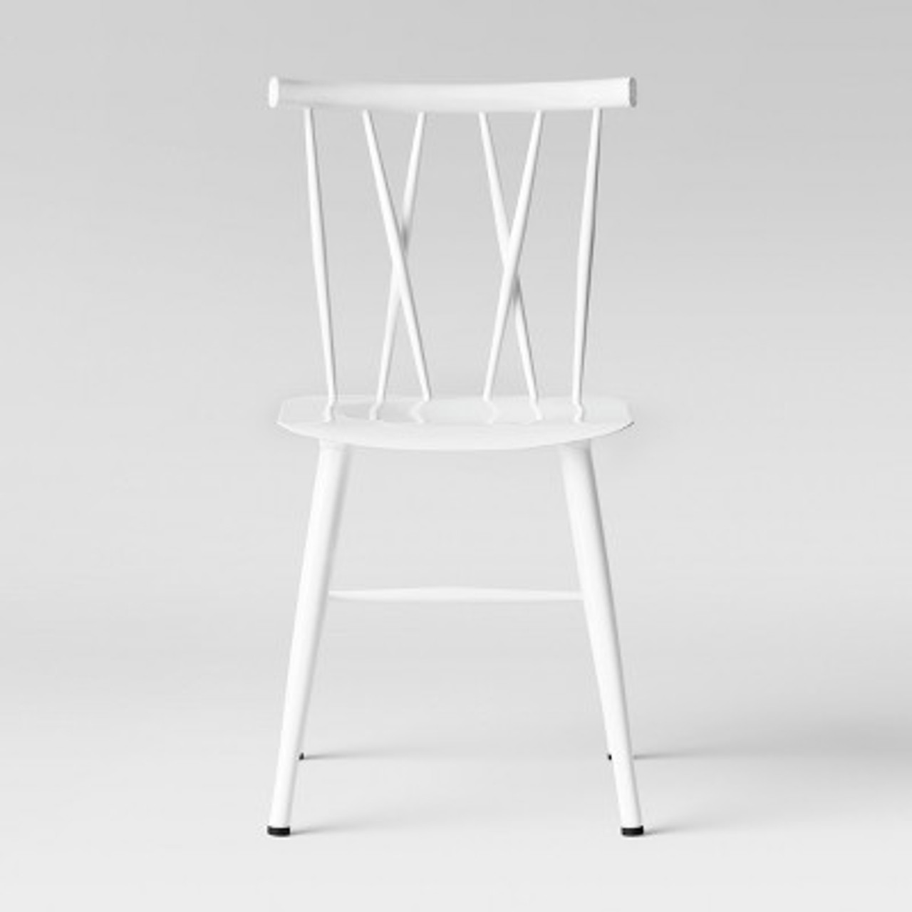 Set of 2 Becket Metal X Back Dining Chair White - Project 62