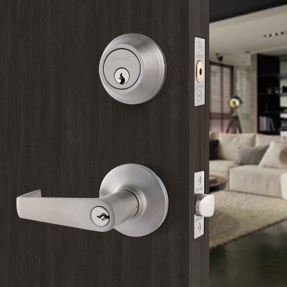 TOLEDO Segovia Single Cylinder Satin Nickel Combo Set CV1500SEUS15