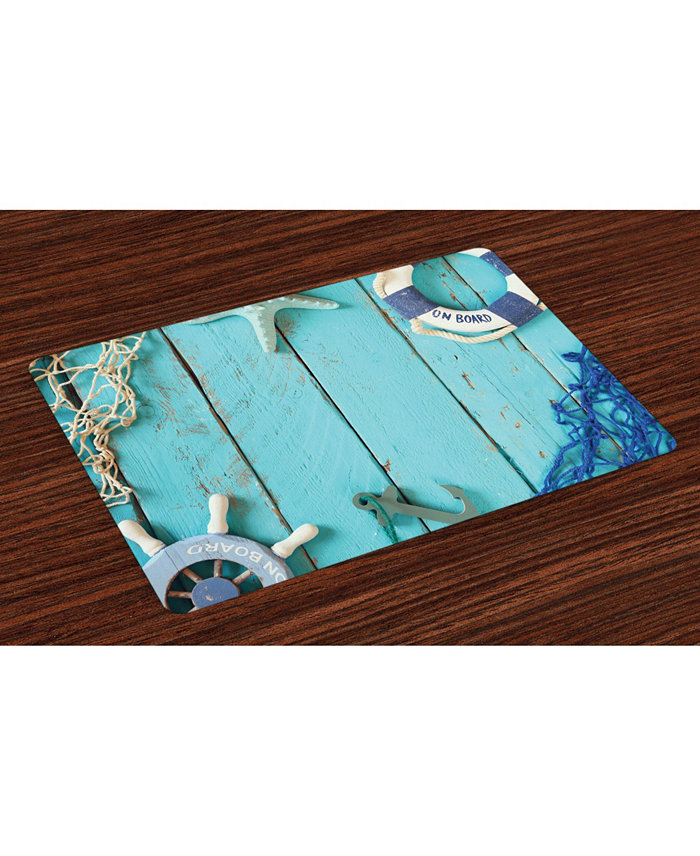 Ambesonne Nautical Place Mats Set of 4