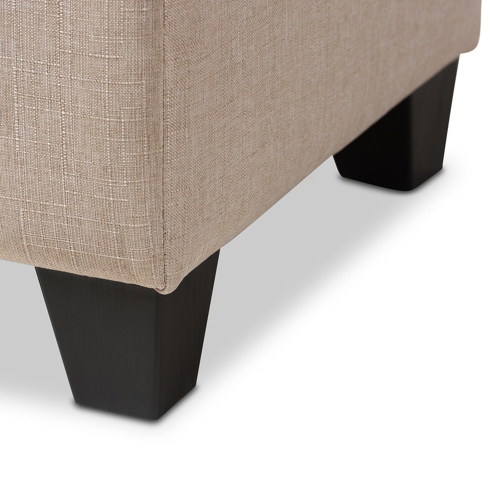 Contemporary Fabric Storage Ottoman by Baxton Studio