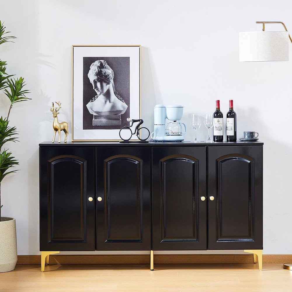 Black Sideboard Buffet Set Modern Sideboard Storage Cabinet   53.54\