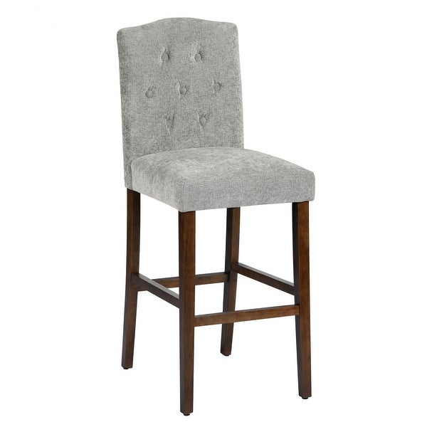 Set of 2 Traditional Upholstered High Stools，