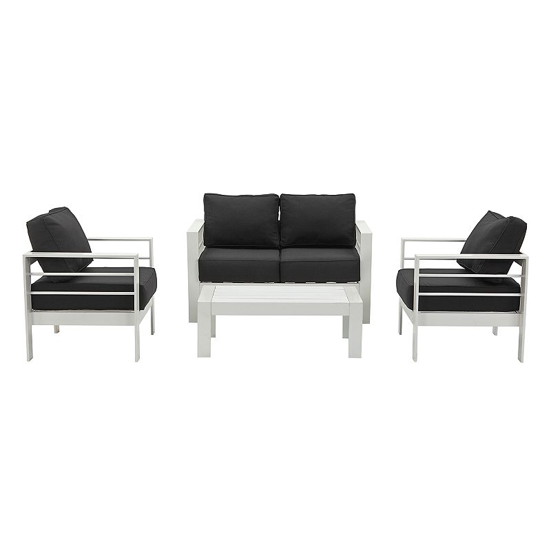 Safavieh Indoor / Outdoor Arm Chair， Loveseat and Coffee Table 4-piece Set