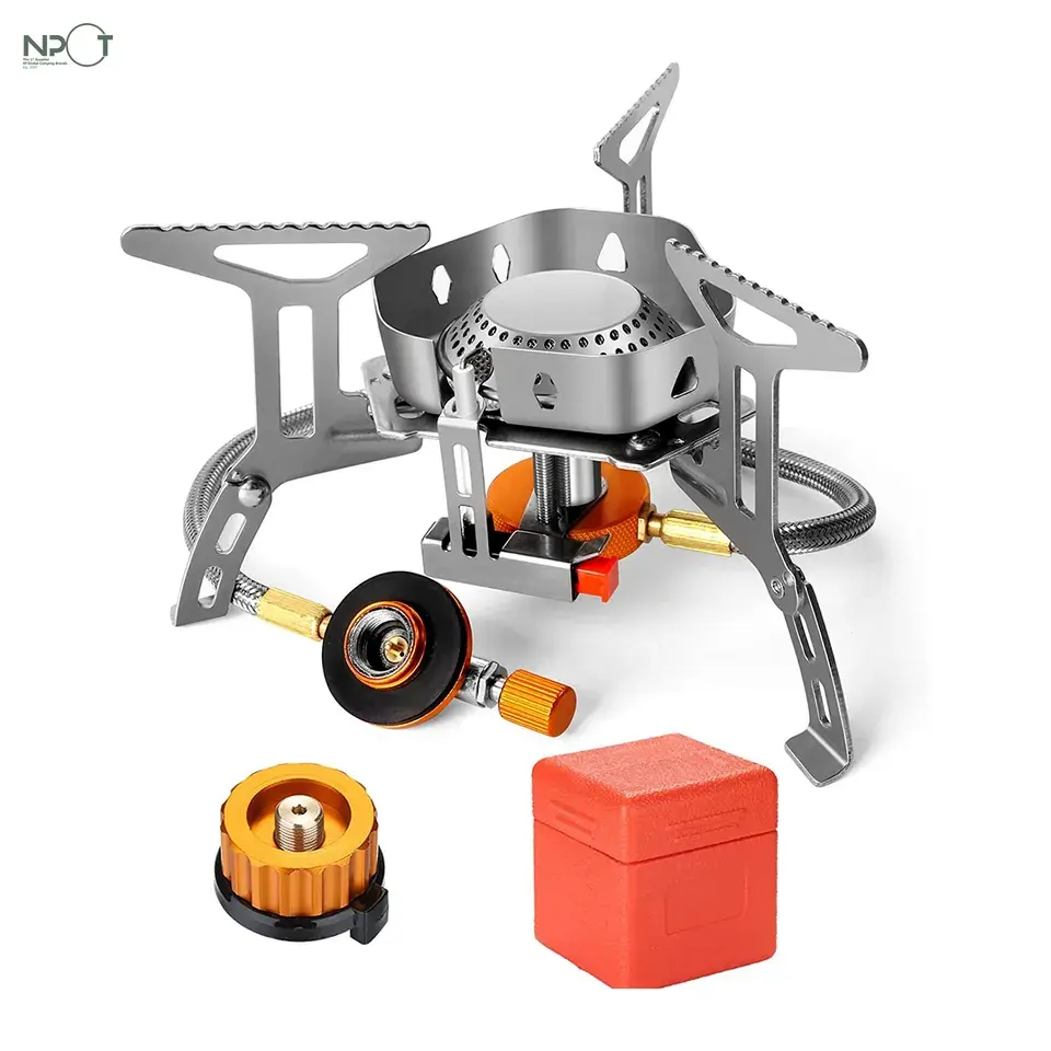 Single Burner Gas Stove Cylinder Folding Stove Camping Ultralight Camping Stove Portable Camping Kitchen