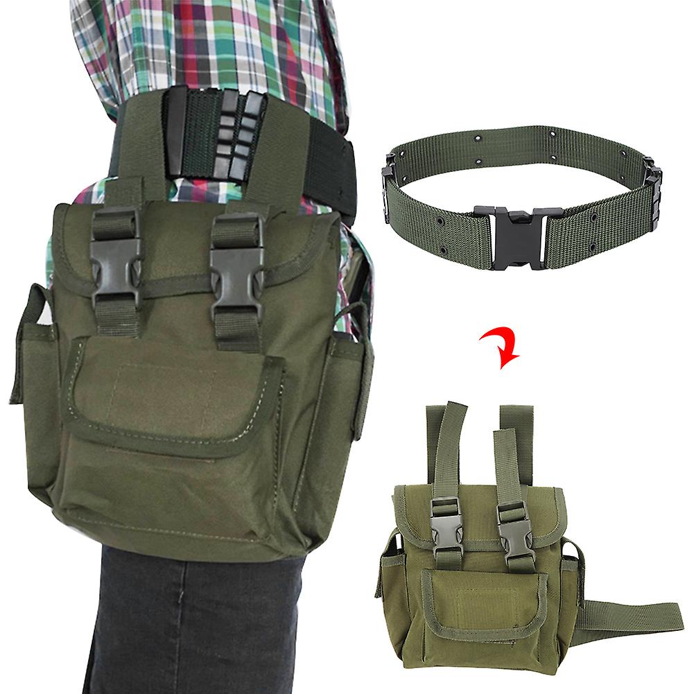 Outdoor Nylon Tactics Sport Thigh Leg Bag Shoulder Hip Package For Hiking Camping