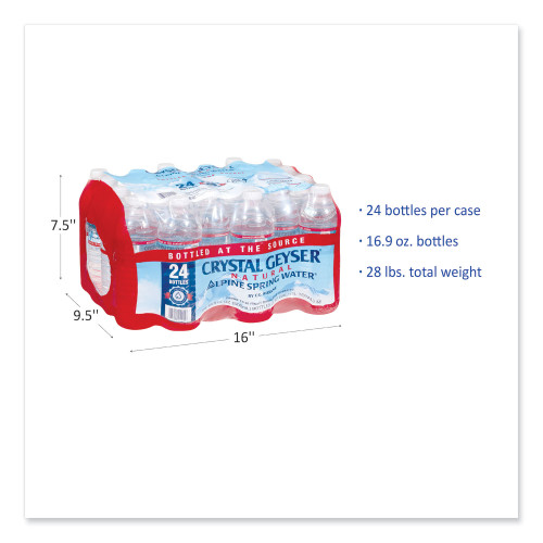 Crystal Geyser Alpine Spring Water， 16.9 oz Bottle， 24/Case， 84 Cases/Pallet (24514)