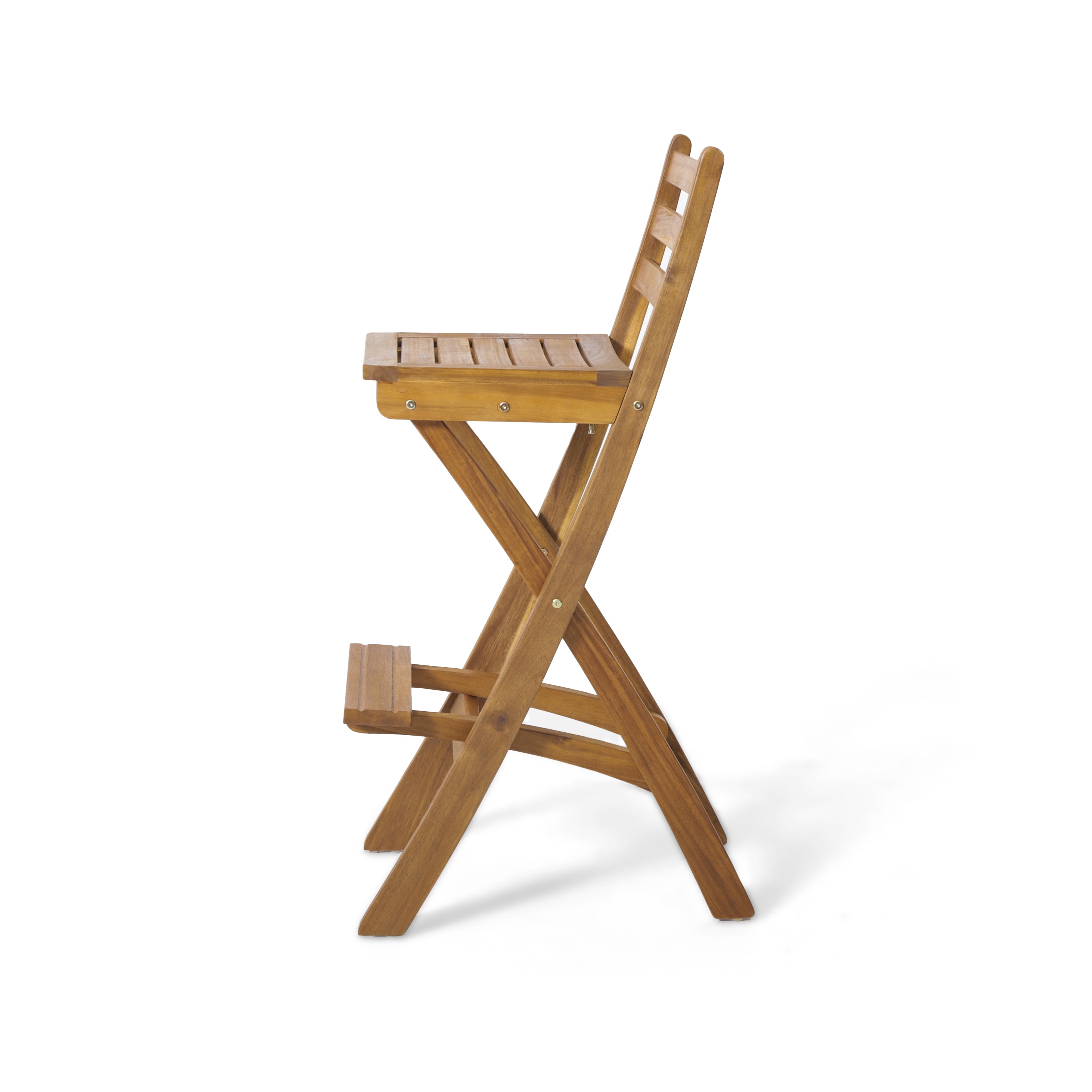 Atlantic Outdoor 30-Inch Foldable Acacia Wood Bar Stool