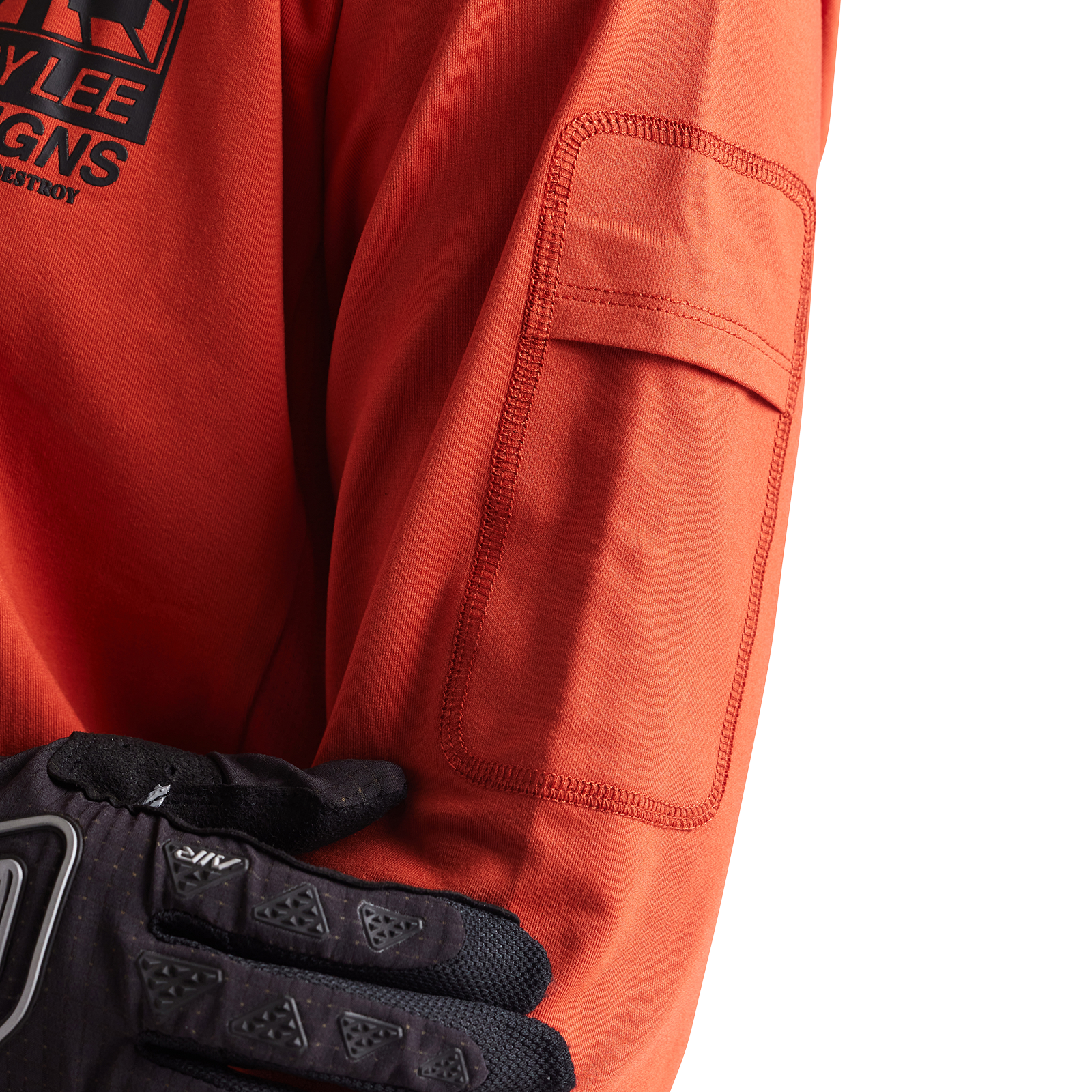Troy Lee Designs Ruckus Long Sleeve Ride Tee - Bolts - Create To Destroy - Brick