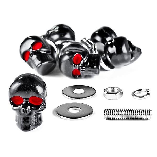 Custom Black Skeleton Skull Bolt Nuts Screws 6mm Compatible with Kawasaki Mach 500 750 KH S3 Trial Boss