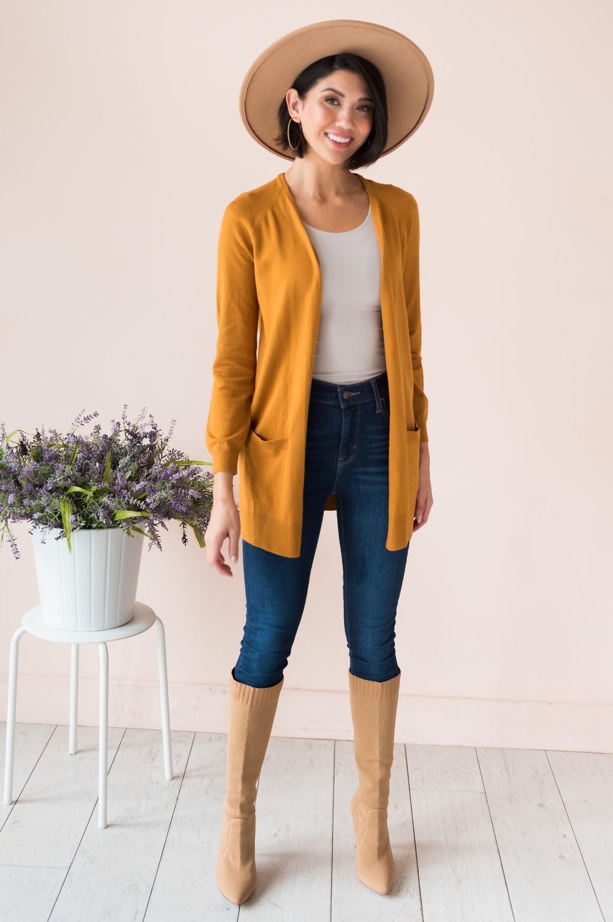 Keep Me Stylish Modest Front Pocket Cardigan