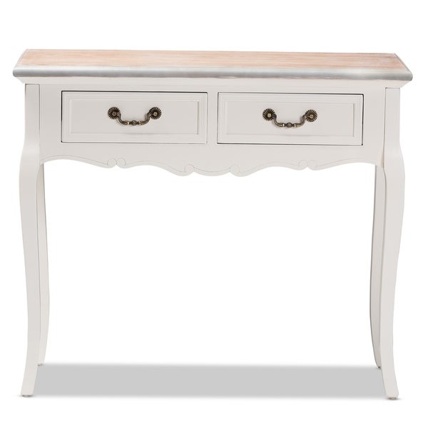 French Country 2-Drawer Console Table