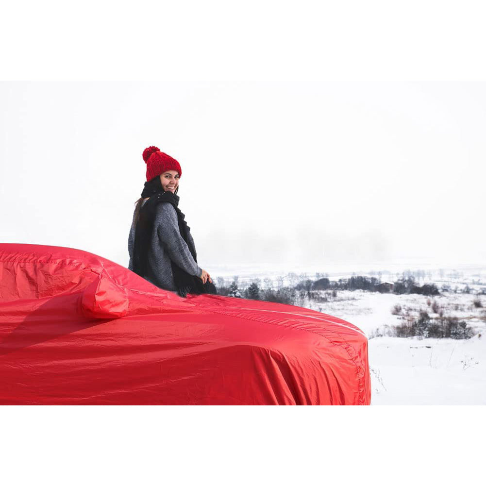 Waterproof SUV car cover for all weather， Complete outdoor car cover with soft material， UV， snow， wind and hail protection， Universal complete car cover for SUV (180