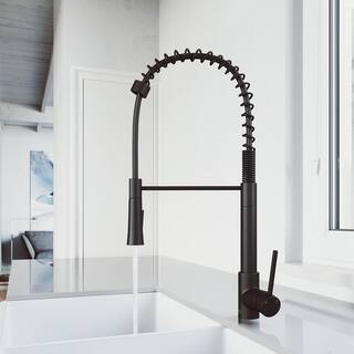 VIGO Laurelton Single Handle Pull-Down Sprayer Kitchen Faucet in Matte Black VG02032MB