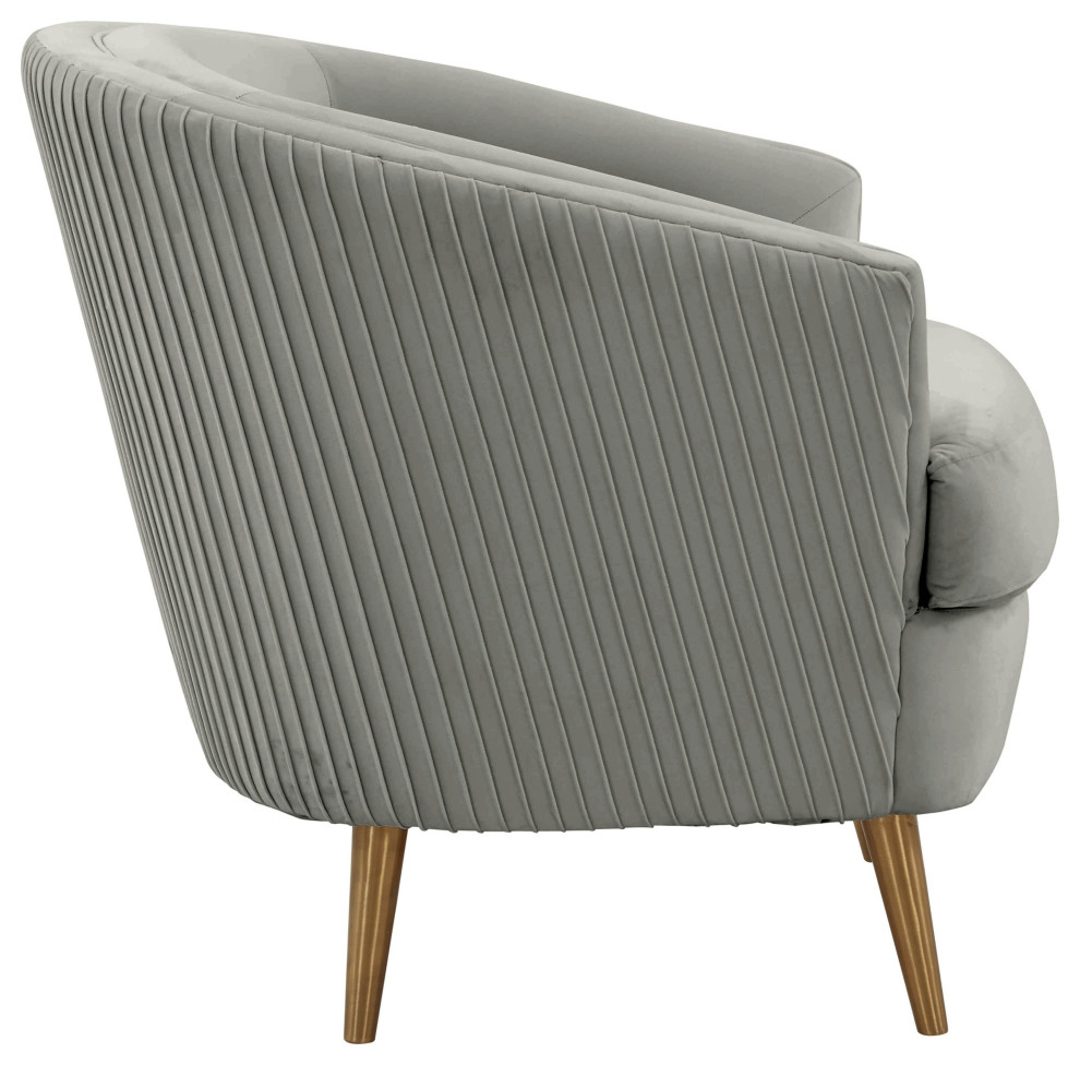 Jules Velvet Accent Chair   Midcentury   Armchairs And Accent Chairs   by TOV Furniture  Houzz