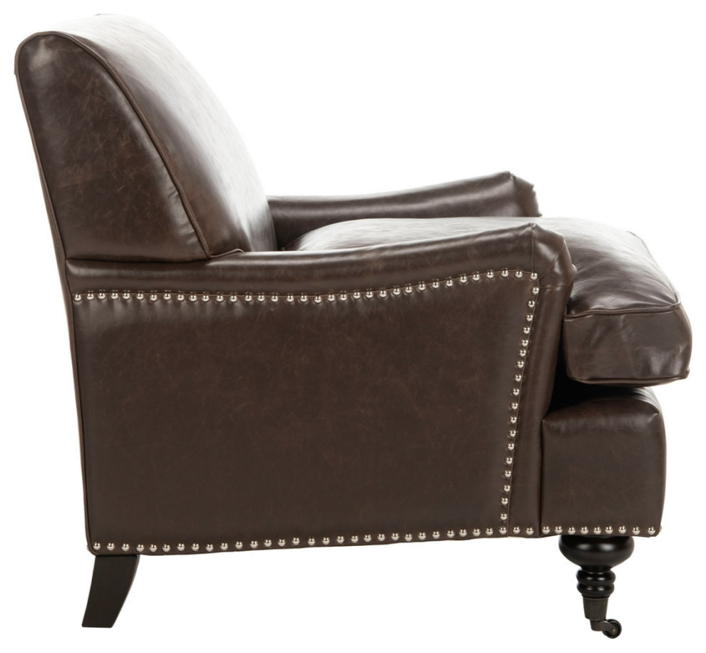 Chester Club Chair  Antique Brown   Traditional   Armchairs And Accent Chairs   by Rustic Home Furniture Deco  Houzz