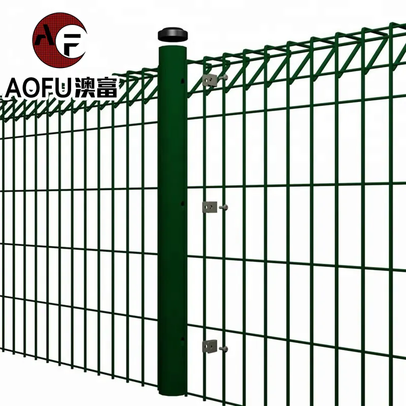 Wholesale High Quality Singapore 6ft Powder Coated Hot Dipped Galvanized pagar Iron BRC Mesh Roll Top Fencing Panels For sale