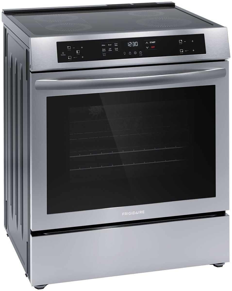 Frigidaire ADA 30-Inch Front Control Induction Range with Convection Bake in Stainless Steel