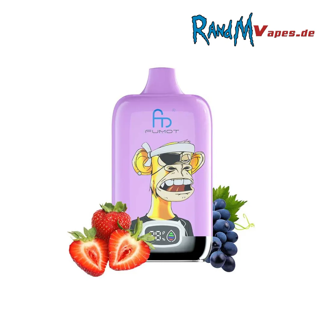 Fumot Tornado Digital Box 12000 Puffs - Strawberry Grape