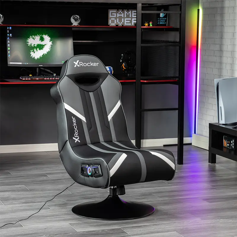 Nebula Pedestal Gaming Chair Gray 2.1 Bluetooth Audio