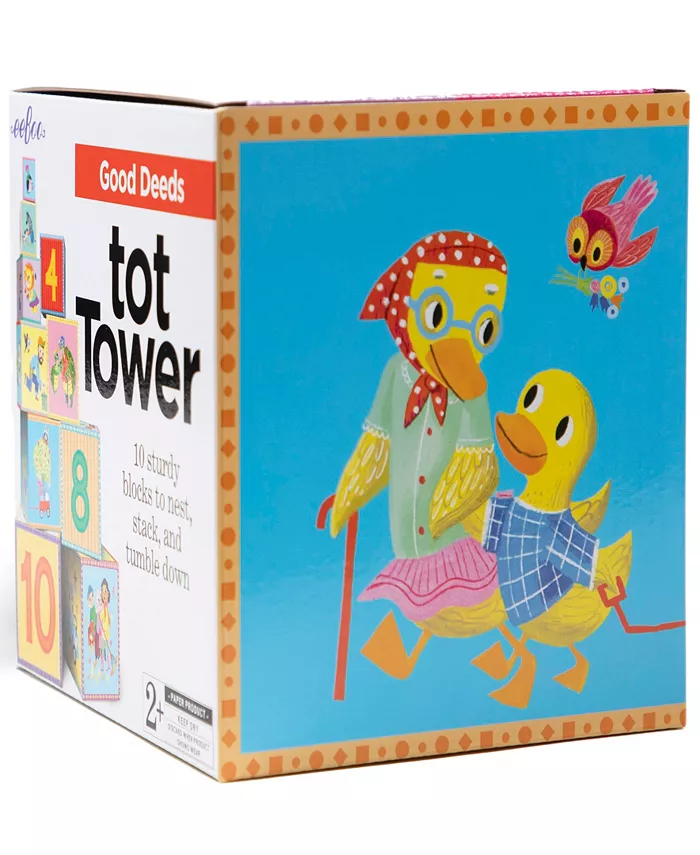 Eeboo Good Deeds Tot Tower Stacking Blocks  Ages 2 years and up