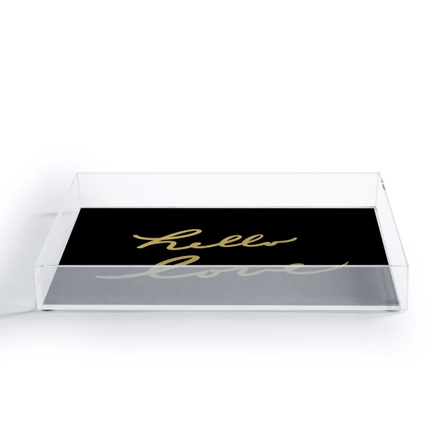 Lisa Argyropoulos Hello Love Acrylic Tray Deny Designs