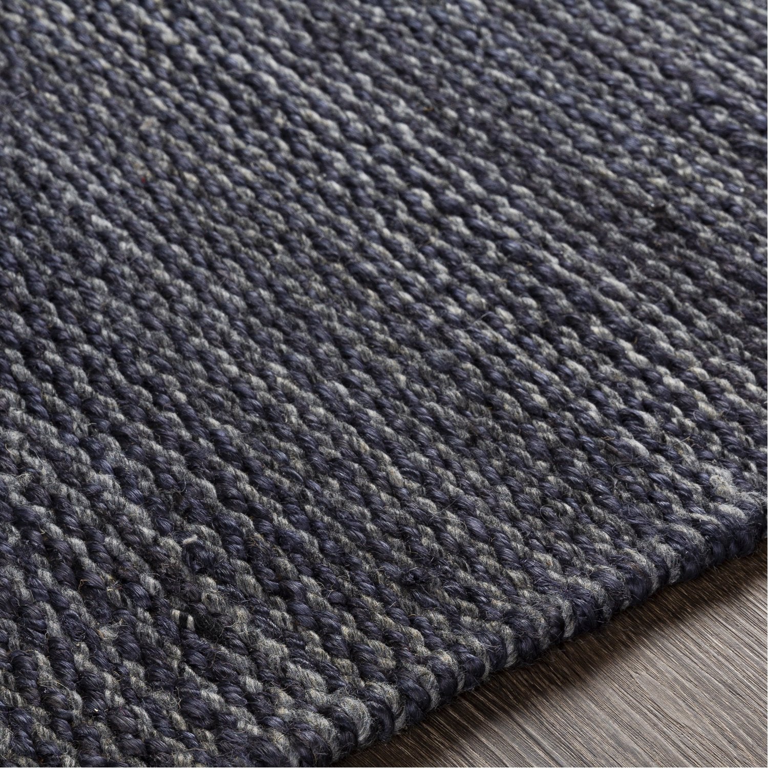 Southampton Hand Woven Rug in Navy, Medium Gray